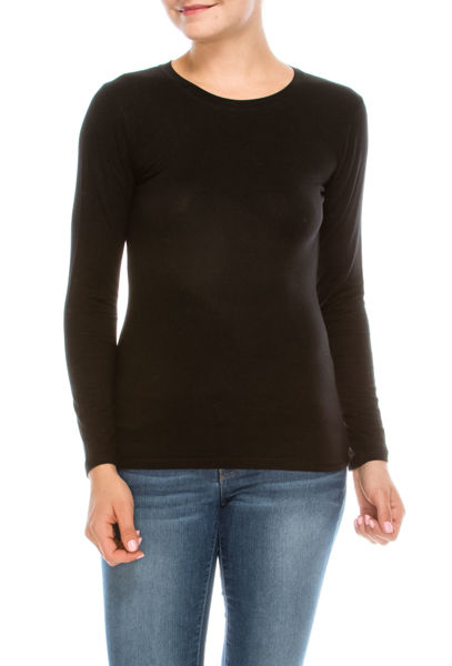 Picture of Round Neck Long Sleeve T-SHIRT - SOLID COLOR (S-M-L)