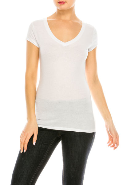 Picture of V NECK T-SHIRT - SOLID (S-M-L-XL)
