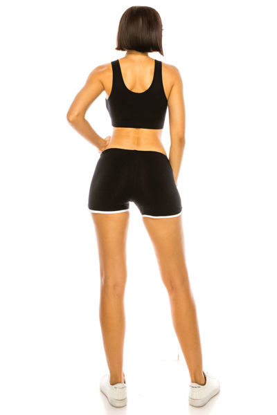 Picture of Women's Active Shorts – Dolphin Running Shorts - Contrast Trim